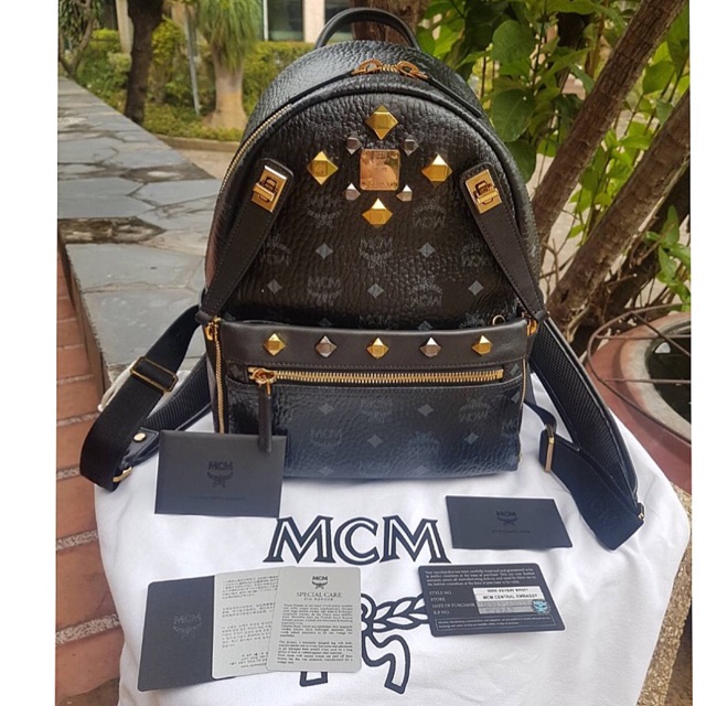 กระเป๋า MCM dual stark backpack size unboxing