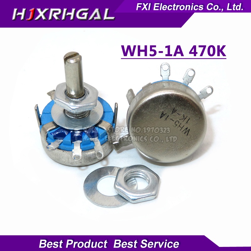 โพเทนชิโอมิเตอร์ เพลาโรตารี่ คาร์บอน ทรงกลม WH5-1A 470k โอห์ม 3 ขั้ว 2 ...