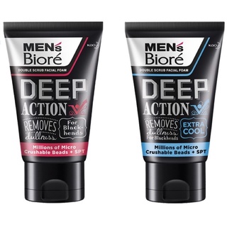 สินค้า Biore Men’s Deep Action Double Scrub 100g.