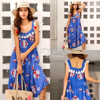 Pom Pom Bohemian Dress