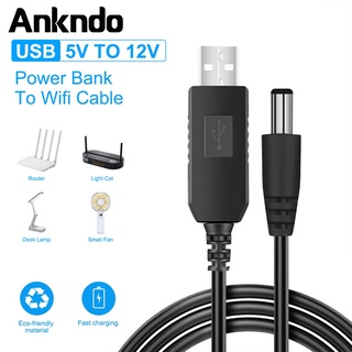 Ankndo Usb Power Boost Line Dc 5v To Dc 9v / 12v สาย USB แปลงเป็นแจ็ค DC เพิ่มแรงดัน ใช้สำหรับจ่ายไฟจากเพาเวอร์แบงค์เข้าอุปกรณ