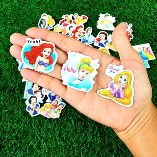 สติ๊กเกอร์ เจ้าหญิง ดีสนีย์ (อิโมจิ) ชิ้นเล็กๆ ติดแน่น กันน้ำ ติดเคสมือถือ (40 ชิ้น) Disney Princess sticker