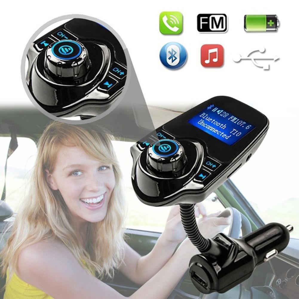 คาร์บลูทูธพร้อมก้านขา รุ่น T10 Car Kit Wireless Bluetooth เชื่อมต่อมือ