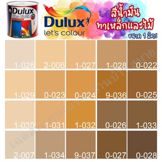 Dulux สีน้ำมัน ดูลักซ์ กลอสฟินิช กลิ่นอ่อนพิเศษ สีน้ำตาล ขนาด 1ลิตร สีทาเหล็ก สีทาไม้ สีทาวงกบ ประตู ทารั้วเหล็ก ICI