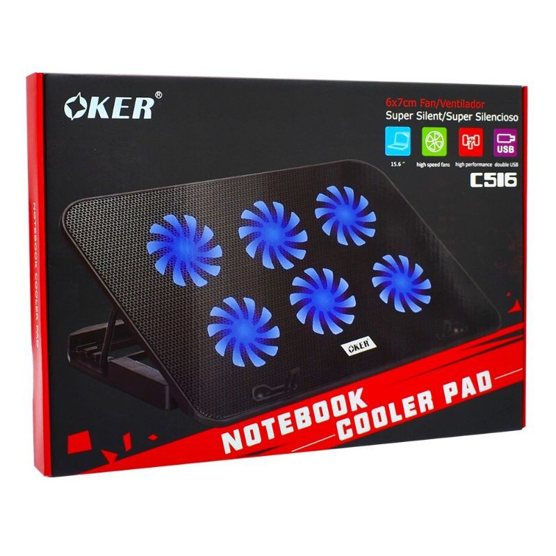 ภาพสินค้าพัดลมรองโน๊ตบุ๊ค Notebook Cooler pad OKer รุ่นc516 จากร้าน ab_accessories บน Shopee ภาพที่ 7