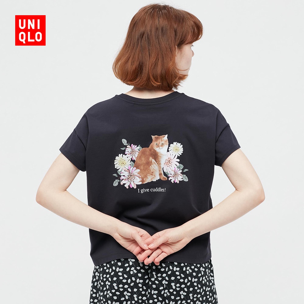 uniqlo-เสื้อยืดแขนสั้น-พิมพ์ลาย-paul-joe-สําหรับผู้หญิง-ut-449350