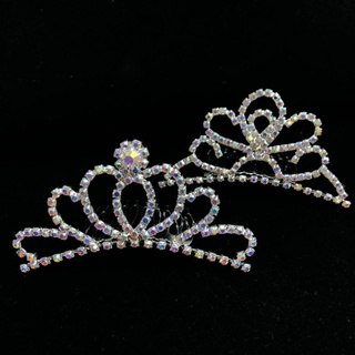 Vintage Jewelrเหล้าองุ่นงานแต่งงาน คริสตัลพลอยเทียมที่คาดผมมงกุฎอุปกรณ์เสริมผม Tiara - นานาชาติ619