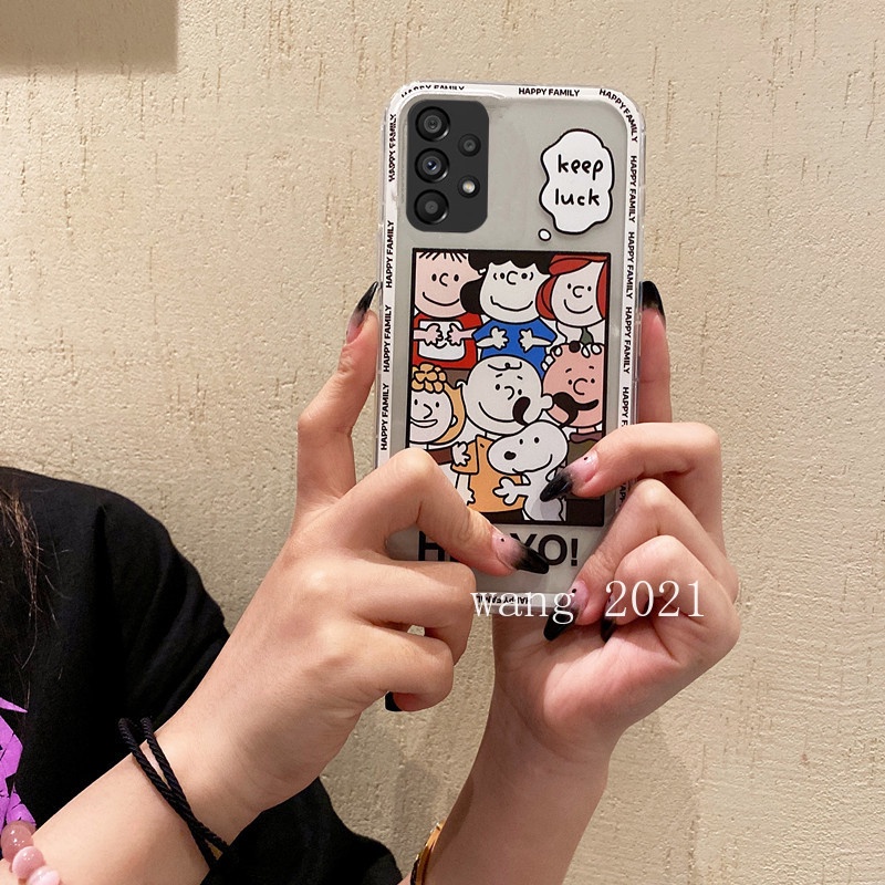 ready-stock-new-casing-เคส-samsung-galaxy-a53-a33-a73-a23-lte-m23-m33-5g-a13-lte-4g-phone-case-cartoon-snoopy-family-transparent-ultra-thin-silicone-soft-case-back-cover-เคสโทรศัพท