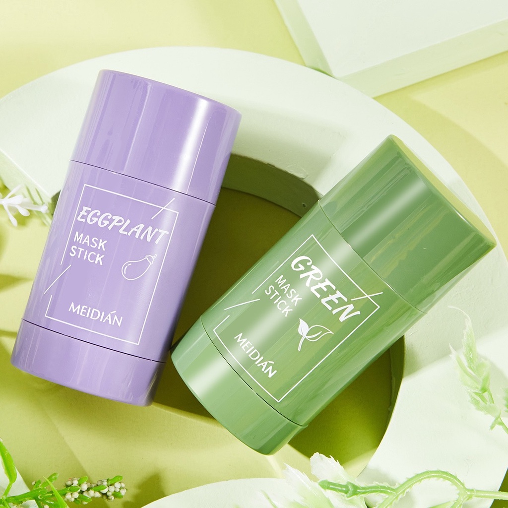 โคลนชาเขียว-มาส์กชาเขียวโคลนแข็ง-green-tea-mask-stick-face-moisturizes-oil-control-deep-clean-pore-improves-skin