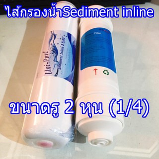 ไส้กรองน้ำ Sediment Inline 2.5x12 (Unipure) กรองตะกอนและสารแขวนลอย