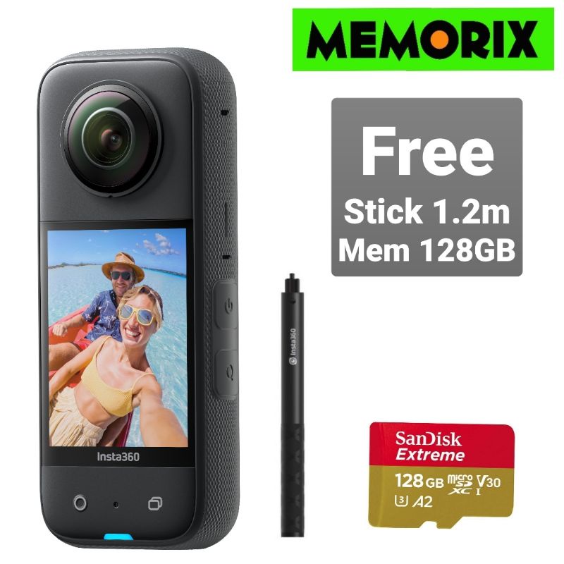 ภาพหน้าปกสินค้า(ประกันศูนย์ไทย) Free Selfie Stick 1.2M + Memory Card Insta360 ONE X3