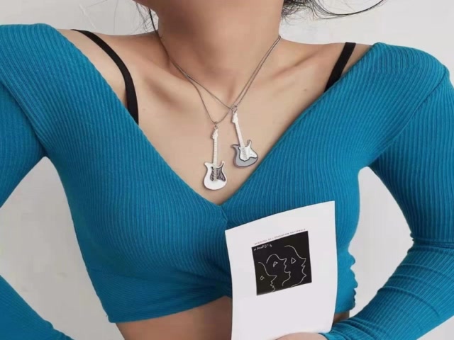 arin-สร้อยคอโซ่-จี้กีตาร์-ปรับขนาดได้-เครื่องประดับแฟชั่น-สําหรับผู้หญิง-y2k
