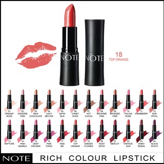 NOTE COSMETICS ULTRA RICH COLOR LIPSTICK 18 TOP ORANGE