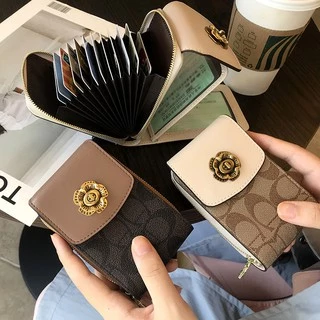 未使用品　COACH コーチ　ネイビー レザー 名刺入れ　カードケース 未使用】COACH コーチ 名刺入れ カードケース