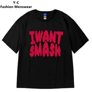 เสื้อยืดแขนสั้นลําลอง พิมพ์ลายตัวอักษร โอเวอร์ไซซ์ แฟชั่นฤดูร้อน สําหรับผู้ชาย และผู้หญิง【M-8XL】