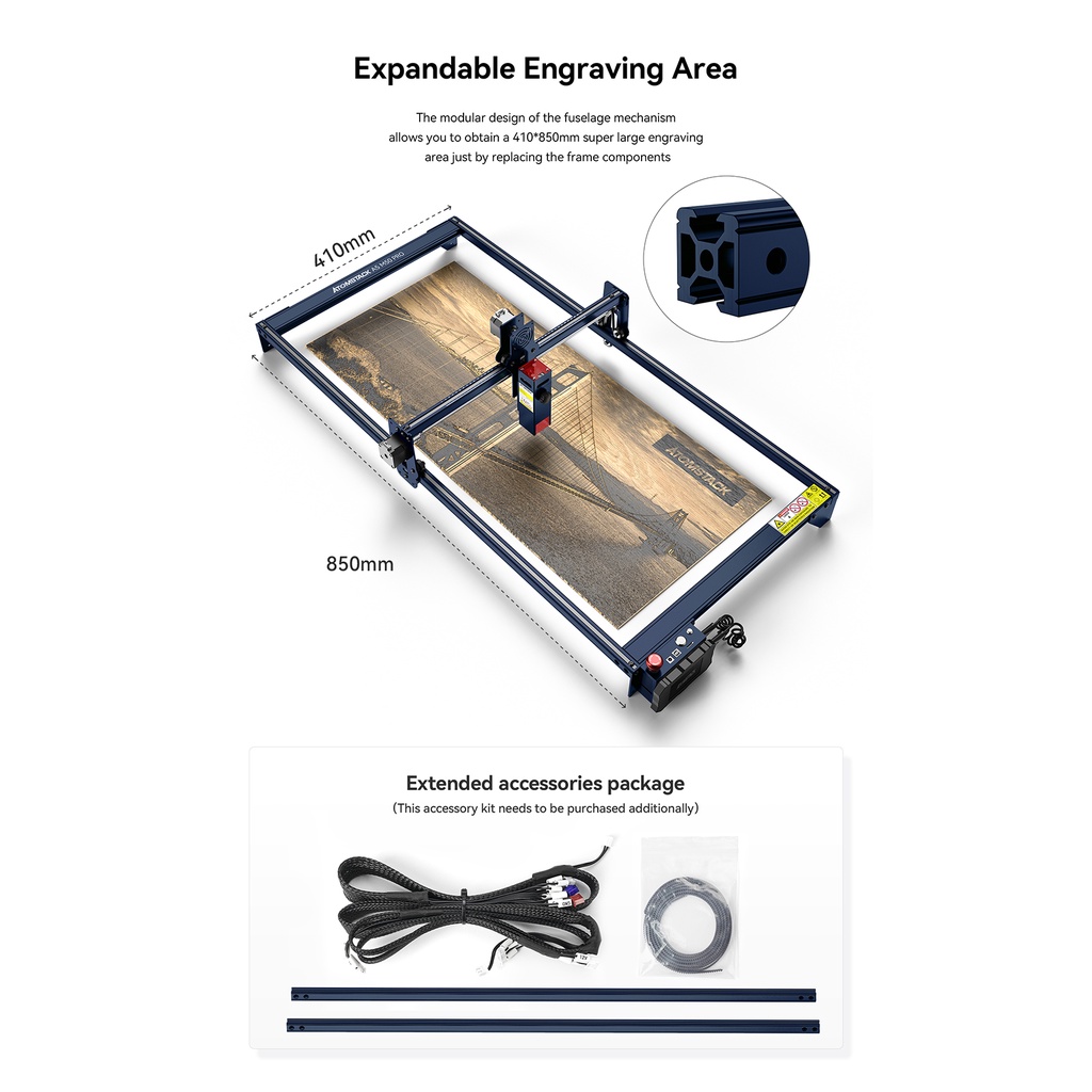 atomstack-a5-m50-pro-40w-เครื่องแกะสลักเลเซอร์-โลหะแกะสลัก-ไม้-หนัง