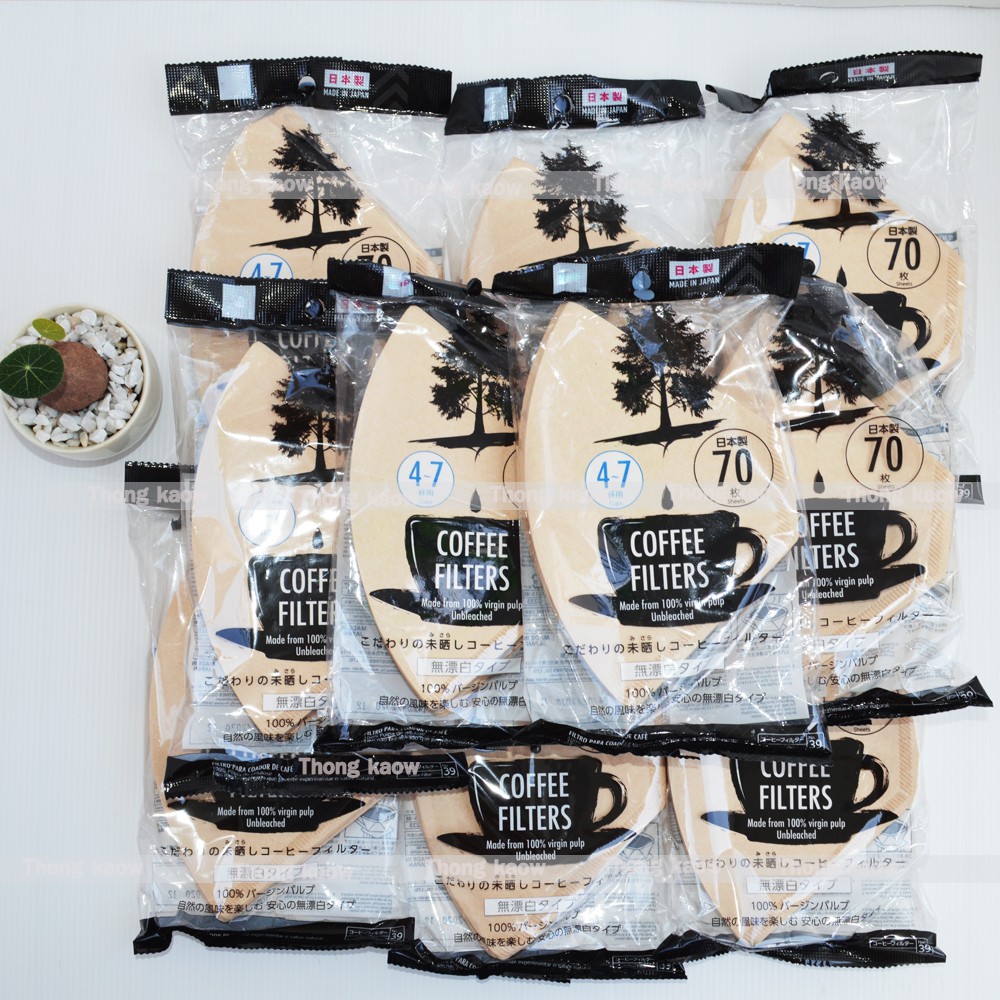 Coffee filter Peper กระดาษกรองกาแฟ ขนาด 47 ถ้วย จำนวน 70 แผ่น (ไม่ฟอก
