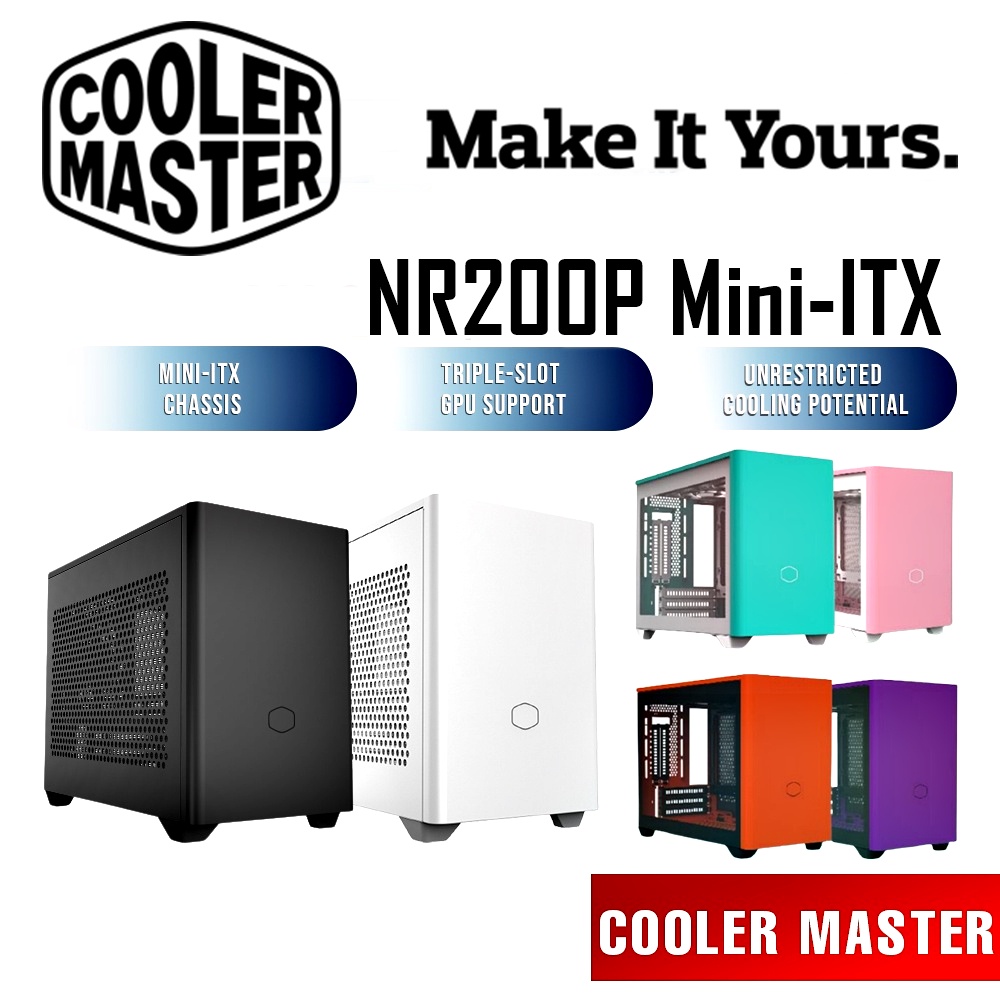 รูปภาพสินค้าแรกของCASE (เคสมินิ) COOLER MASTER MasterBox NR200P Mini-ITX ,Tempered Glass Computer Case