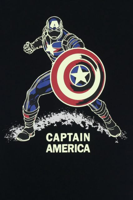 เสื้อยืดเสื้อยืดมาร์เวล-กัปตันอเมริกา-marvel-9244-cap-เรืองแสงในที่มืด