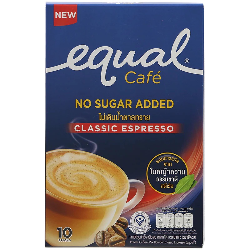 tha-shop-150-ก-x-1-equal-classic-espresso-อิควล-กาแฟปรุงสำเร็จชนิดผง-คลาสสิค-เอสเปรซโซ-กาแฟอิควล-กาแฟหญ้าหวาน-สตีเวีย