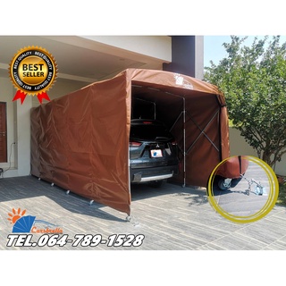 เต็นท์จอดรถสำเร็จรูป CARSBRELLA รุ่น SUNSHINE B  กันน้ำและป้องกันแสงแดด มีอุปกรณ์สำหรับล็อคที่พื้น