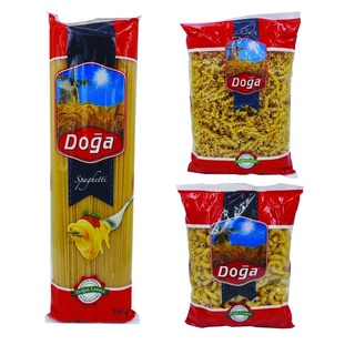 สินค้า DOGA เส้นพาสต้า เส้นสปาเก็ตตี้ ฟูซิลีเส้นเกลียว  มักกะโรนี 500 กรัม ต้มน้ำร้อนไม่นาน ต้มง่าย