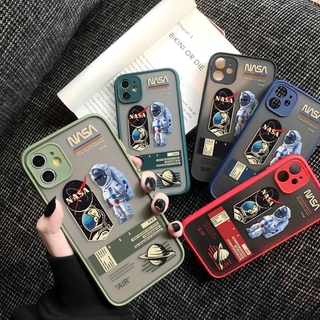 สำหรับ Huawei Mate9 Mate10 Mate20 Mate20 Pro Mate30 Mate30 Pro Casing Creative NASA นักบินอวกาศฝ้าฝาหลังโปร่งใสเคสป้องกันเลนส์กล้องเคส