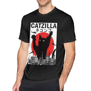 เสื้อยืดแขนยาว พิมพ์ลาย Catzilla Cool Streetwear สีสันสดใส สําหรับผู้หญิง