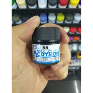 สีสูตรน้ำ Mr.Acrysion Color N55 AIRCRAFT GRAY - Us Navy Aircraft (Gloss) 10ml