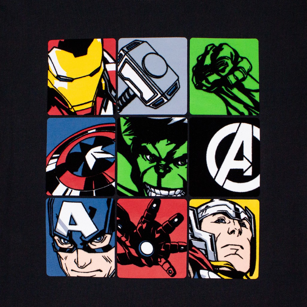 marvel-men-avengers-flock-print-t-shirt-เสื้อยืดผู้ชายลายอเวนเจอร์-สินค้าลิขสิทธ์แท้100-characters-studio