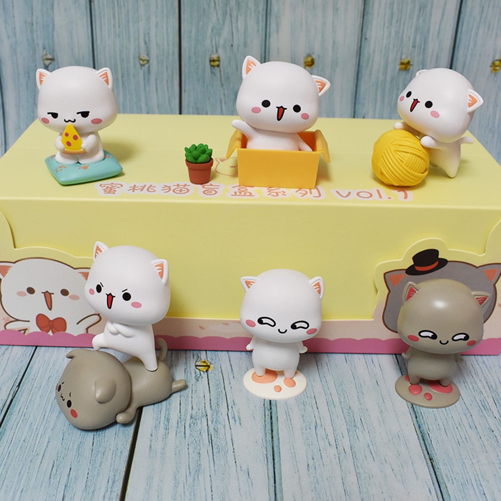 ใหม่น่ารักสัตว์-lucky-mitao-cat-creative-surprise-blind-box-ของเล่นตุ๊กตารูปตุ๊กตาเด็กตกแต่งรถ-xmas-วันเกิดคริสต์มาสgift