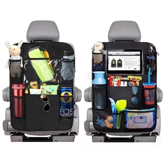 Car Backseat Organizer with Touch Screen Tablet Holder Auto Back Seat Storage Cover Protector for Travel Road Trip Kids