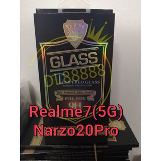 ✨พร้อมส่งใรไทย✨Full ฟิล์มกระจกเต็มจอ For Realme7(5G) / Realme 7 (5G) / Narzo20Pro 9H