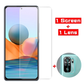 2 in1 Xiaomi Redmi Note 10 10s 9 9s 8 7 Pro Mi 10T 9T Pocophone F1 Poco F2 F3 M3 X3 NFC 9A 9C 8A K40 K30 K20 Tempered Glass Screen Protector + Camera Lens Film