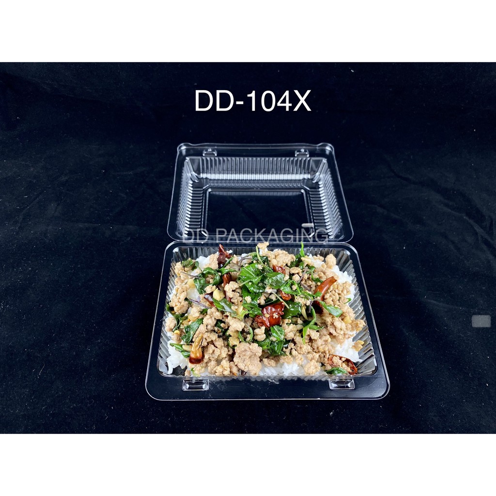 dd-กล่องใสops-dd-104xแบบล๊อคไฮโซ-100ใบ-บรรจุภัณฑ์เบเกอรี่ที่ใส่อาหารและเครื่องดื่ม-กล่องเบเกอรี่-กล่องข้าวแบบล๊อค