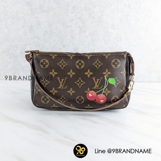 กระเป๋ามือสองของแท้U​S​E​D LOUIS​ V​U​IT​T​O​N Cherry Pochette Accessoires Limited Canvas Monogram​​‼️ก่อนกดสั่งรบกวนทัก