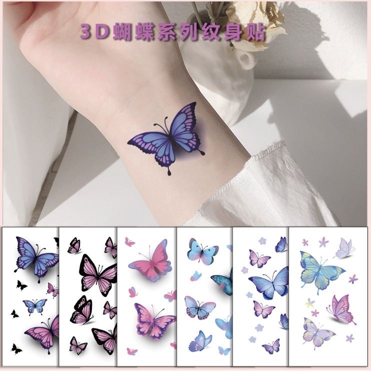 แทททูมินิมอล-แทททูเกาหลี-sticker-tattoo-tatto-แทททูผีเสื้อ-แทททู-ผีเสื้อ-korean-style-butterfly-ลอกน้ำ-เกาหลี