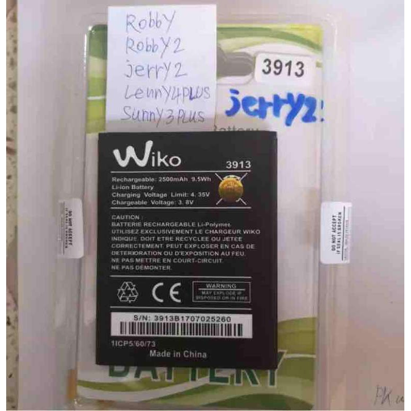 battery-แบตเตอรี่มือถือโทรศัพย์มือถือwiko-view-jerry2-jerry3-robby-lenny4plus-5251-3913