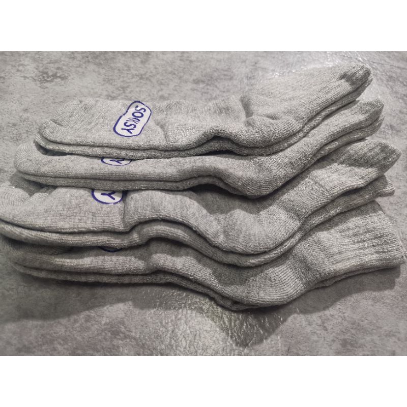 ภาพสินค้าถุงเท้าข้อกลาง พื้นหนา​(มีสีเทาเข้ม​, เทาอ่อน)​ จากร้าน aomsin_sock บน Shopee ภาพที่ 3