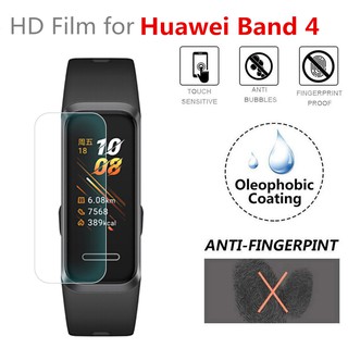 ฟิล์มป้องกันไฮโดรเจลแบบใสสำหรับ Huawei Band 4 Smart Watch Soft TPU แบบเต็มหน้าจอ