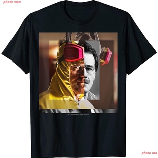 photo man tshirts Breaking Bad Heisenberg Walter White Split Head Poster T-Shirt เสื้อยืด men