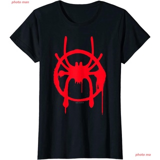 เสื้อยืดผ้าฝ้ายพิมพ์ลาย 🔥 สไปเดอร์แมน เสื้อคู่รัก Spider-Man เสื้อยืด สไปเดอร์-แมน Spider-Man Spiderverse Miles Symbol