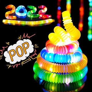 [พร้อมส่งจากไทย]ของเล่น Pop Tube ท่อยืดหด คลายเครียด มีไฟ สําหรับเด็ก fidget pop it ท่อ ของเล่นเสริมพัฒนาการ หลอดป๊อป