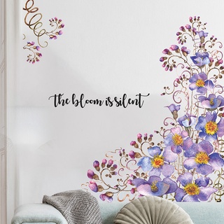 【Zooyoo】สติกเกอร์ติดผนัง ลายดอกไม้ สําหรับตกแต่งบ้าน ทางเข้า ห้องนอน
