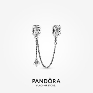 Pandora จี้คลิปหนีบโซ่ รูปข้าวสาลี สําหรับของขวัญวันเกิดผู้หญิง p825