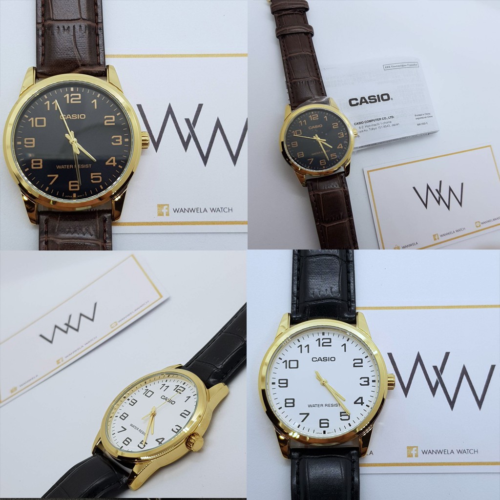 ภาพสินค้าของแท้ นาฬิกาข้อมือ Casio ผู้ชายรุ่น MTP-V001 สายหนัง พร้อมกล่อง จากร้าน wanwela.watch บน Shopee ภาพที่ 4