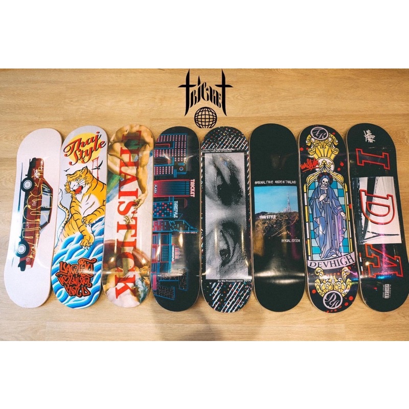 ภาพหน้าปกสินค้าสเก็ตบอร์ด Skateboards แผ่นสเก็ตแบรนด์ TRICKET & THAISTYLE จากร้าน onewayskateshop บน Shopee