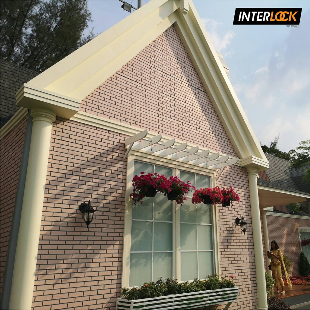 interlock-3d-wall-แผ่นตกแต่งผนัง-3-มิติ-แผ่นพลาสติกติดผนังลายอิฐ