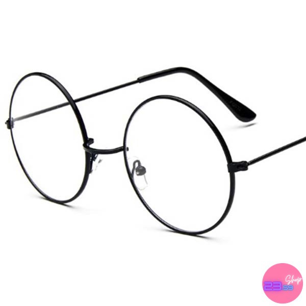 sale80-แว่นแฮรี่พอตเตอร์-ทรงกลม-กรอบสีดำ-เลนส์ใส