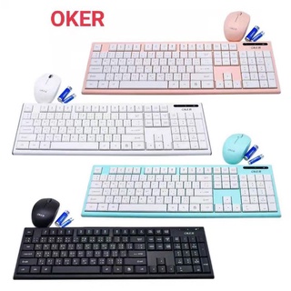 OKER(2in1 )คีย์บอร์ด+เมาส์ไร้สาย Keyboard+Mouse. Wireless. OKER รุ่น KB7500